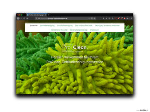Website für Pro.Clean Gebäudereinigung